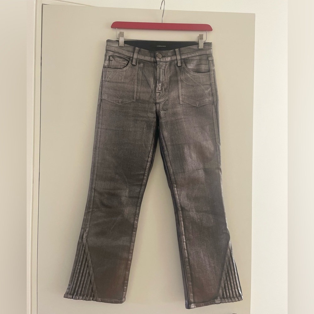 J Brand, size 28, Silver coated Denim